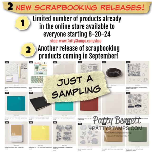 Close to My Heart (CTMH) scrapbooking and memory keeping products release Aug 20 2024 www.PattyStamps.com/shop