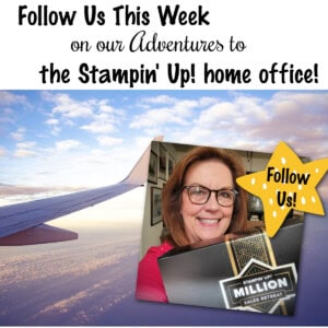 Patty Bennett 3 million milestone with Stampin' Up! home office visit