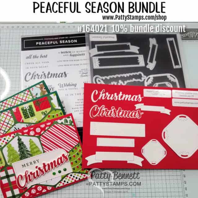 Stampin' UP! Holiday catalog Peaceful Season bundle 164021 www.PattyStamps.com/shop