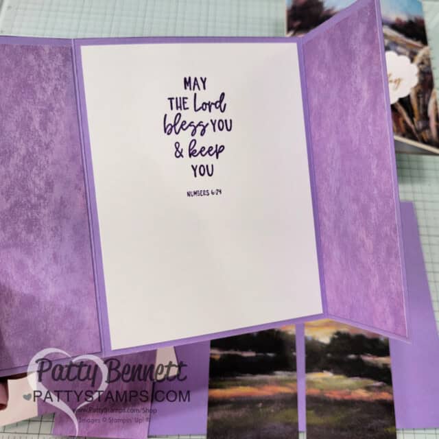 Design #2 5 ways to use 6x6 paper to make card, featuring Stampin' Up! splendid autumn paper. tutorial by Patty Bennett