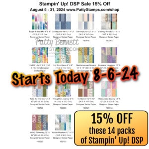 Annual Stampin' Up! designer series paper sale for patterned paper - great for crafting, card making and paper crafts.