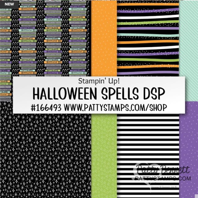 Stampin' Up! Halloween Spells designer paper 166493 www.pattystamps.com/shop