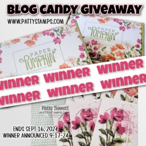 Winner!! Stampin' Up! Painted Petals Paper Pumpkin kit giveaway, PattyStamps blog candy Sept. 2024
