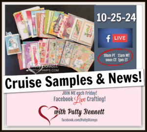 Crafting Cruise to the Caribbean 2024 news, recap and card samples live with Patty