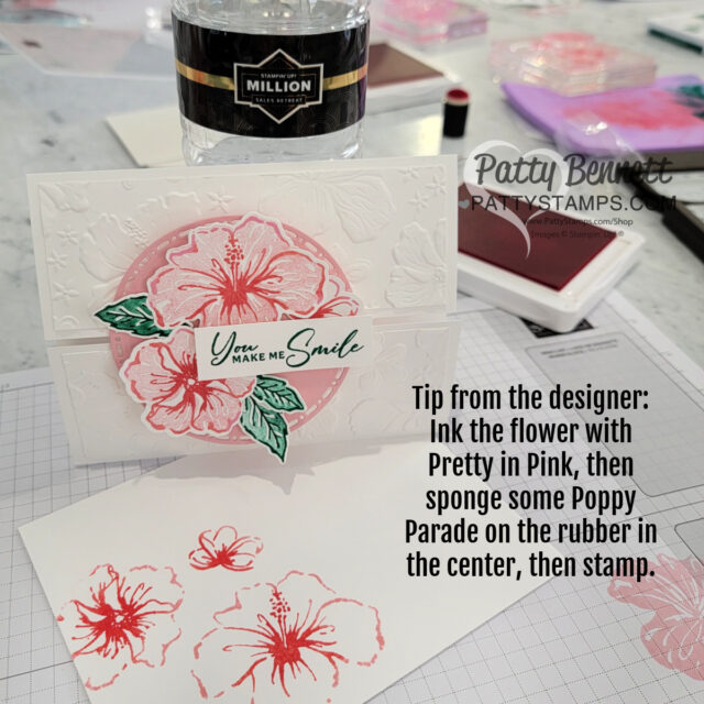 Stamping and inking tip for Stampin' Up! Happy Hibiscus bundle