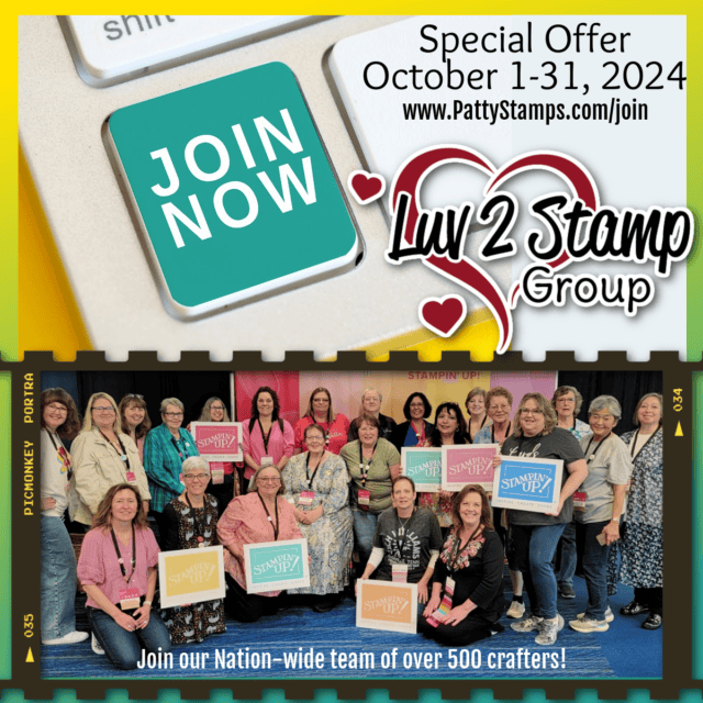 Stampin' Up! Starter Kit special - join the Luv 2 Stamp Group with Patty Bennett, Platinum Elite team leader, nationwide team of 500 demonstrators. 