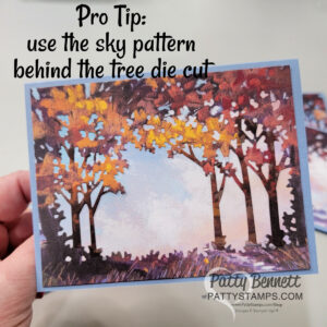 Splendid Autumn cards featuring Stampin' Up! Grove die. beautiful fall cards and free video with Patty Bennett