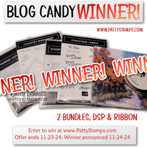 Winner of the PattyStamps Blog Candy giveaway