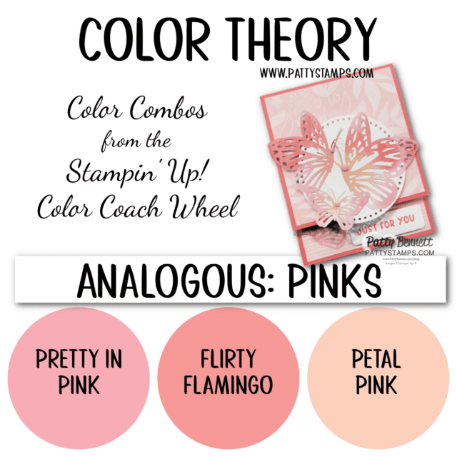 Analogous Color Theory Card and color combo with Stampin' UP! ink, paper and stamp set, by Patty Bennett