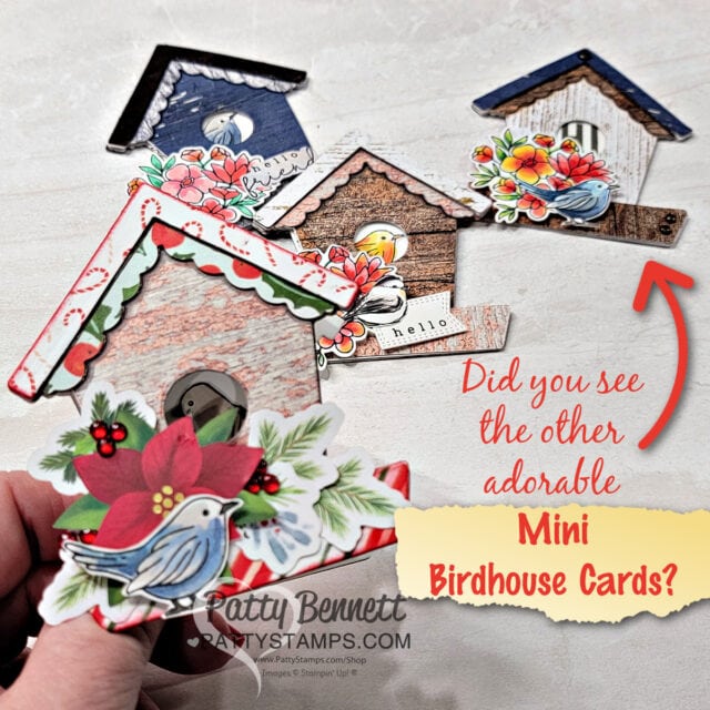 Stampin' Up! Country Birdhouse mini card by Patty Bennett for Christmas