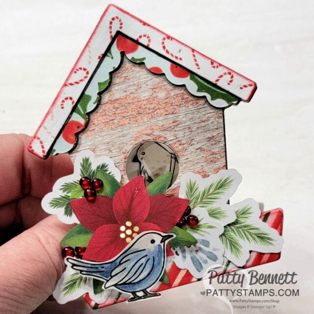 Stampin' Up! Country Birdhouse mini card by Patty Bennett for Christmas