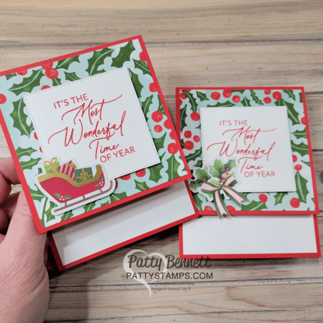 Paper cutting tip video for card making using 12x12 designer patterned paper to make 9 cards, by Patty Bennett