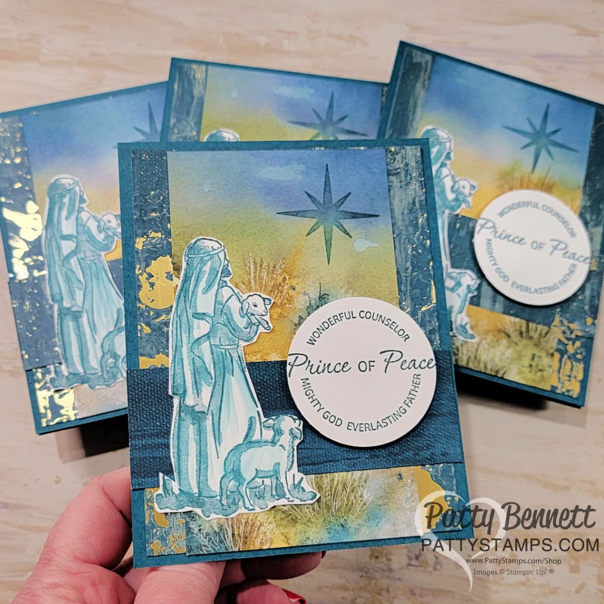 Stampin' Up! Shepherd's Care stamp set Christmas Card by Patty Bennett