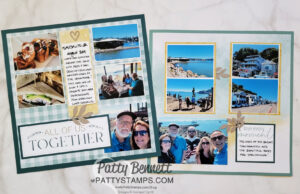 Everyday You & Me scrapbooking layout 1. Patty Bennett Sausalito CA, Spinnaker Restaurant with Peter & Tami.