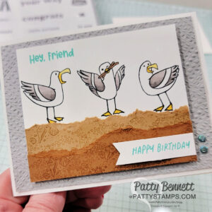 Friendly Seagulls card with Stampin' Up! Sale-a-bration set perfect for birthday