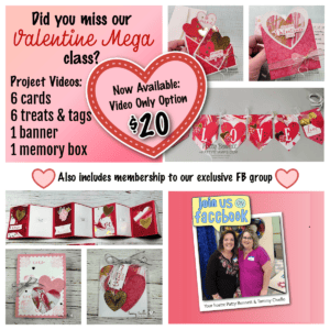 Video Only option for Marbled Valentine Mega class by Patty And Tammy with Stampin' Up! papercrafting supplies