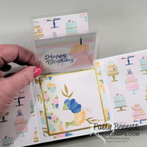 Add more than one! Using Stampin' UP! Flip Flaps on birthday cards makes them extra special! Wildflower Birthday DSP pack cards by Patty Bennett