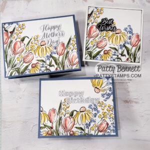 Easy handmade cards with Stampin' UP! Mixed Media Floral paper design by Patty Bennett