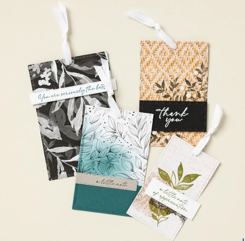 Stampin' Up! Botanical Woven Textures DSP patterned paper card idea